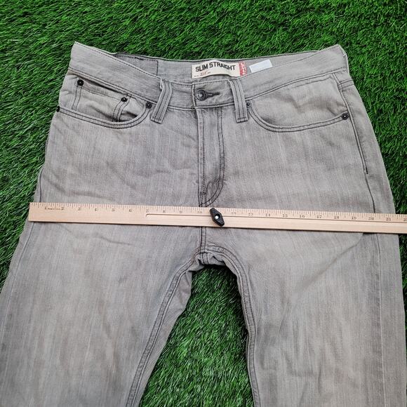 Levis 514 Slim Straight Jeans Mens 32x30 Mid Rise Gray Stretch Denim - Picture 7 of 12